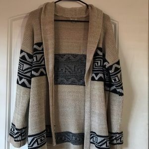 Chunky Aztec print cardigan